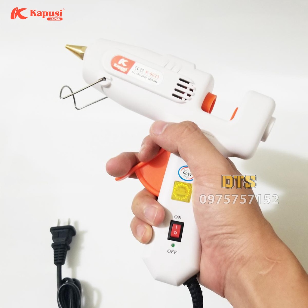 Dụng cụ bắn keo nến silicon cầm tay Kapusi Japan, súng máy bắn keo nến 60W, 20W súng bắn keo nến to, nhỏ chất lượng tốt