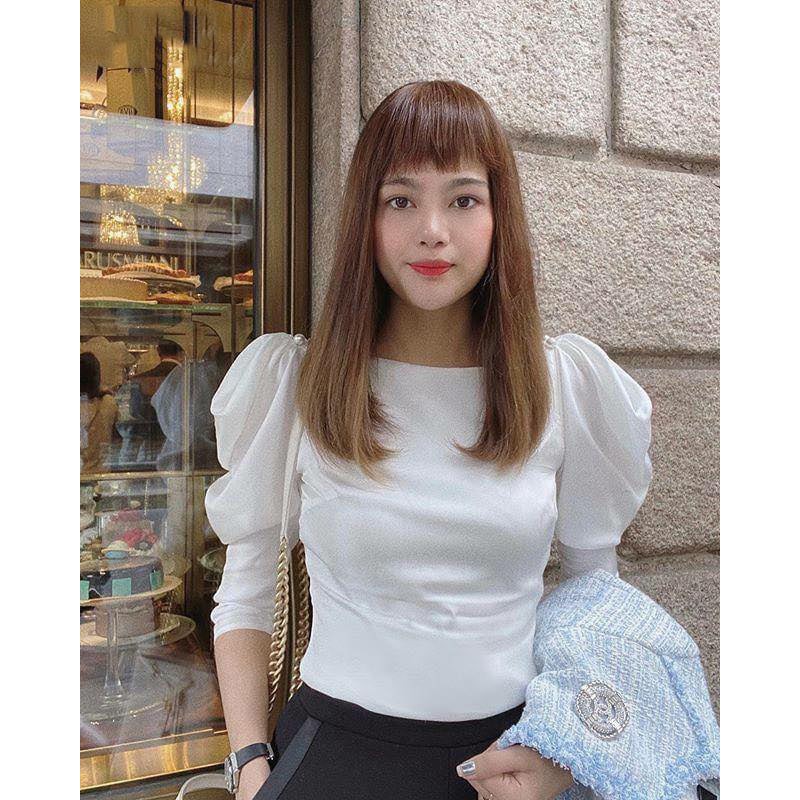 Áo croptop tay bồng siêu sang chảnh