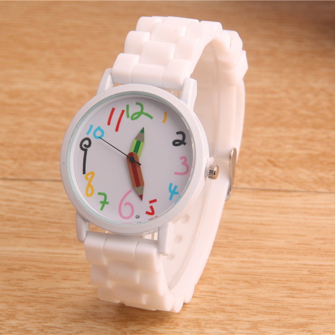 Đồng hồ thời trang nữ AKM03 mặt số dể dàng xem giờ, dây silicon mềm đeo êm tay, phù hợp độ tuổi 6 - 20 | BigBuy360 - bigbuy360.vn