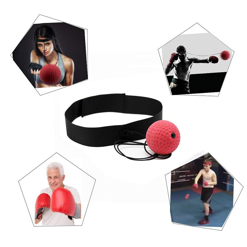 Đai đeo đầu gắn quả bóng phản xạ khi tập boxing