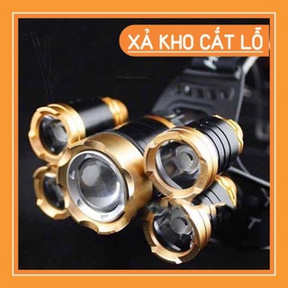 [FREE SHIP] Đèn Pin Đội Đầu 5 Bóng Siêu Sáng [XẢ KHO HOT]