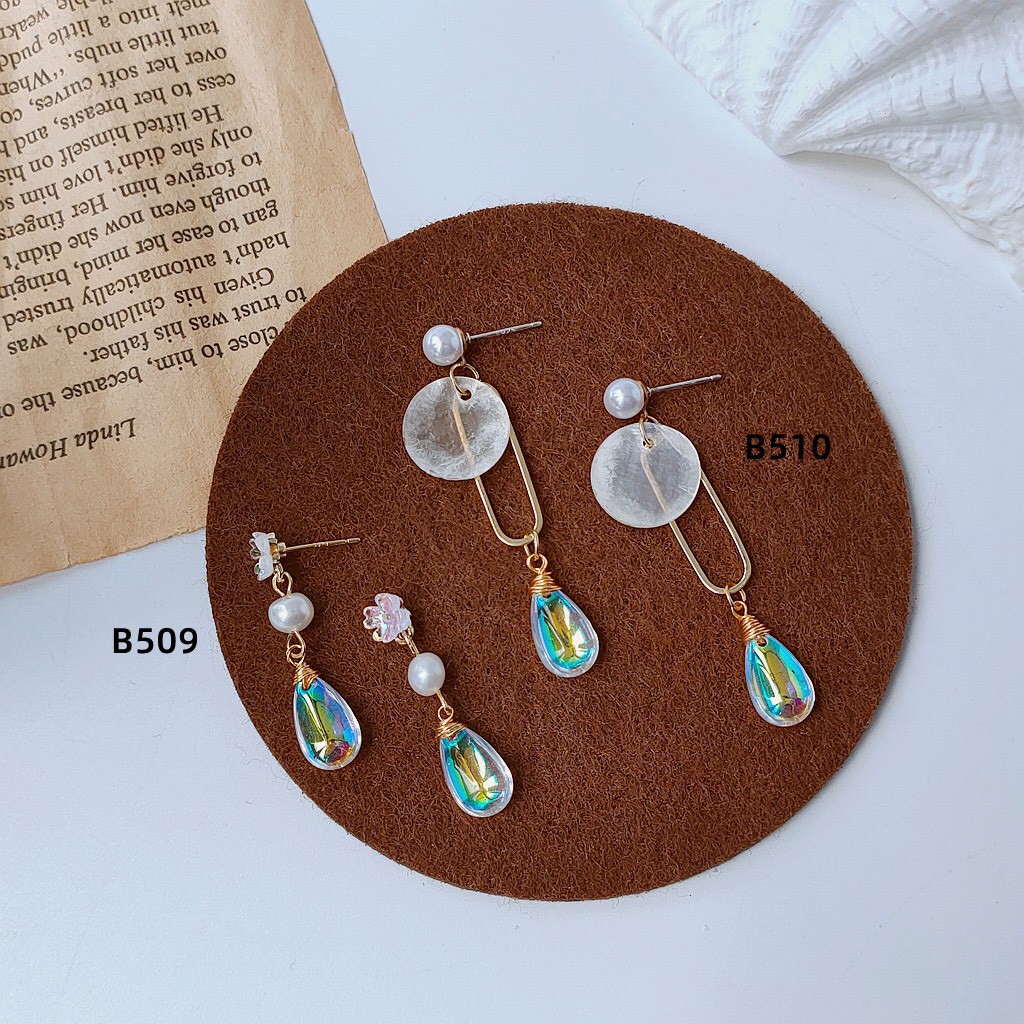 Bông tai giọt nước xinh xắn mạ bạc 925 Mayconner