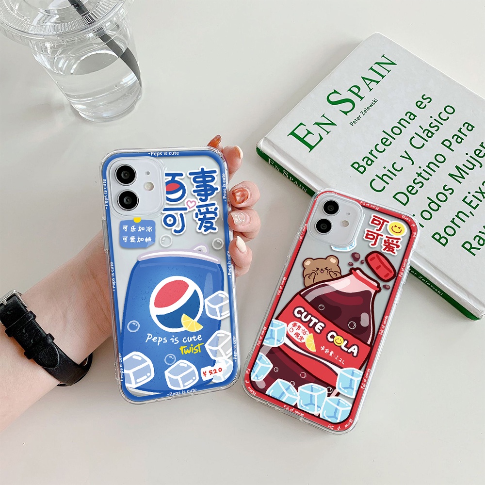 Ốp Điện Thoại Họa Tiết cola / Gấu Cho Iphone 11 Pro Max 12 Pro Max 13 Pro Max Mini 6 7 8 6 7plus Se 2020 X Xs Xr 5 4