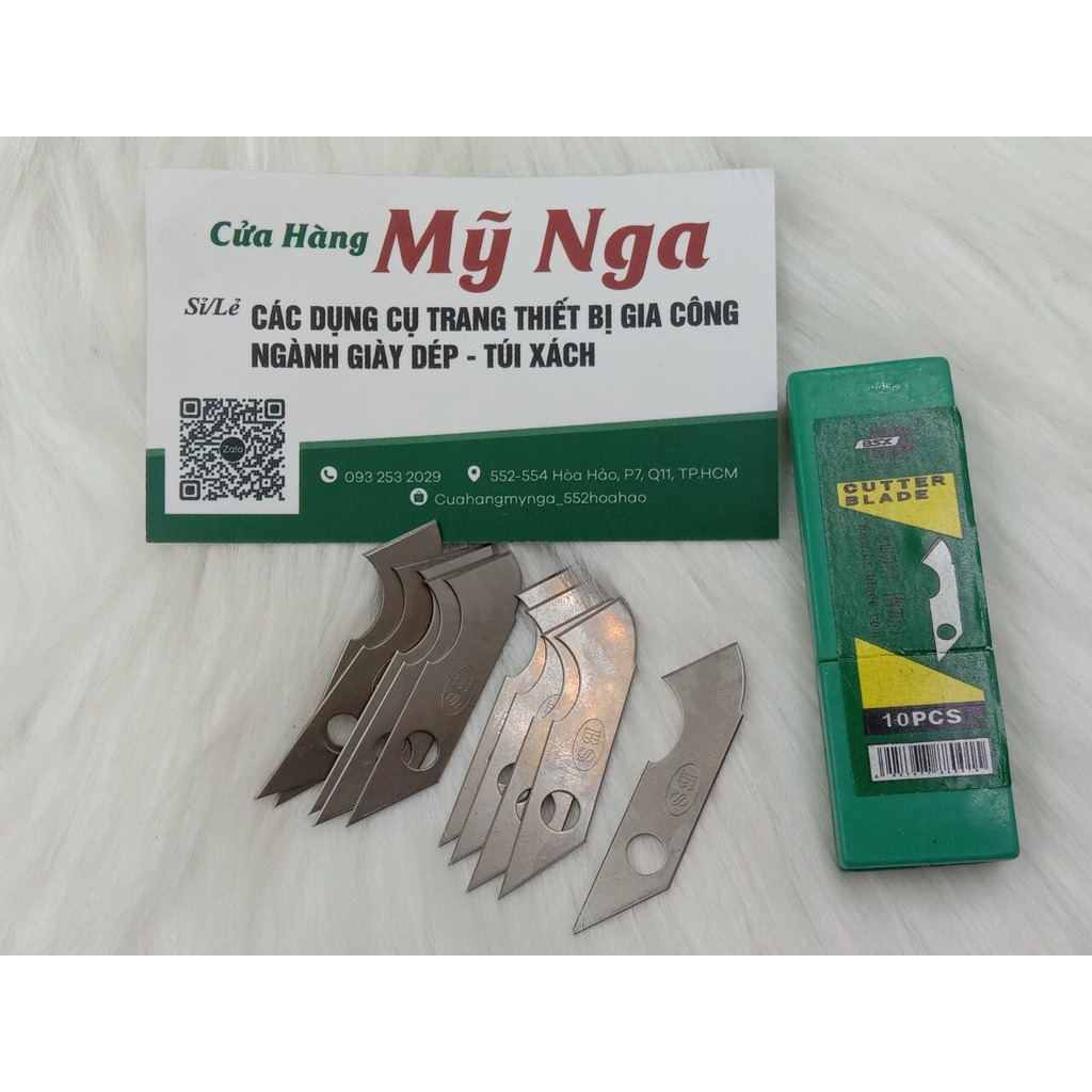 Hộp lưỡi dao cắt mica dao móc alu hộp xanh