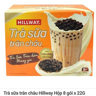 Trà sữa trân châu Hillway 416g (8 gói trà sữa bà 8 gói trân châu)