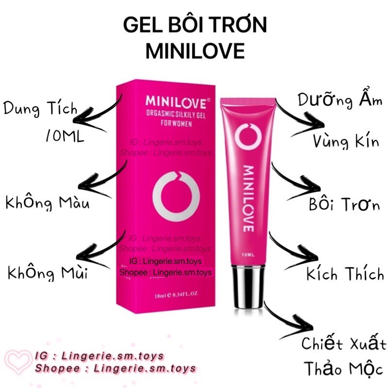 Gel Bôi Trơn MINILOVE •10ML• Có Gói Nhỏ Dùng Thử