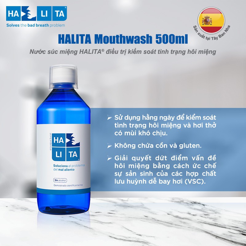 Nước Súc Miệng Giảm Hôi Miệng HALITA 500ml