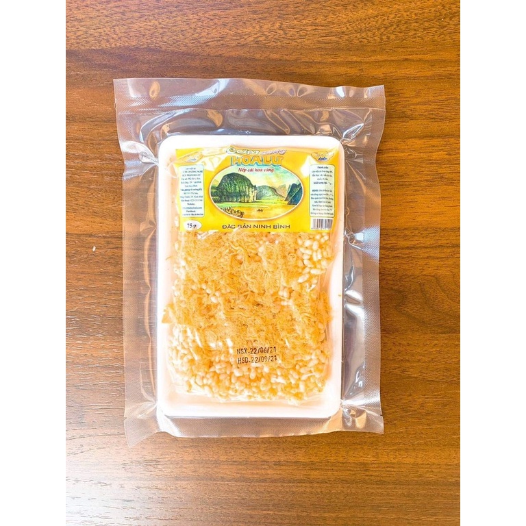 Thùng Cơm cháy Nếp cái hoa vàng (10 gói x75g) - Cơm cháy Ninh Bình