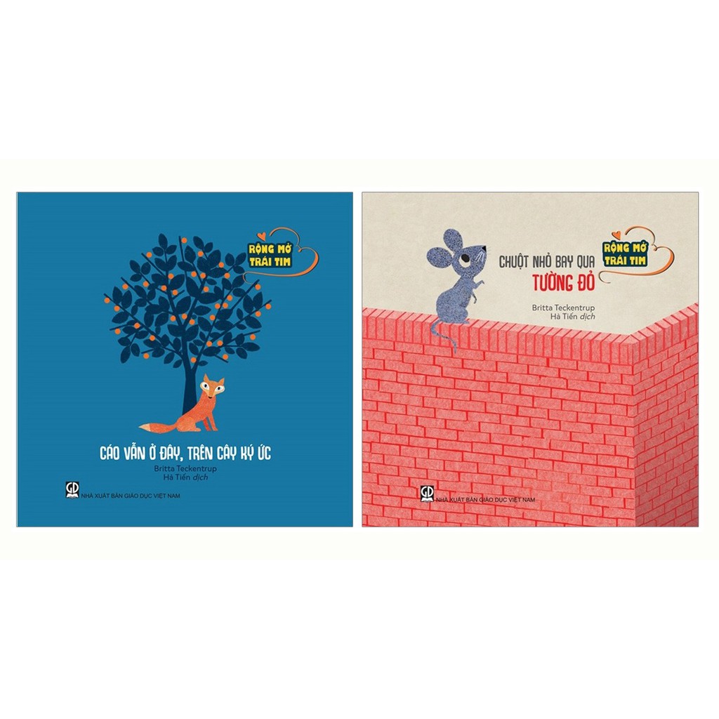 Sách - Rộng Mở Trái Tim (Bộ 2 cuốn): Cáo vẫn ở đây, trên cây ký ức + Chuột nhỏ bay qua tường đỏ Gigabook