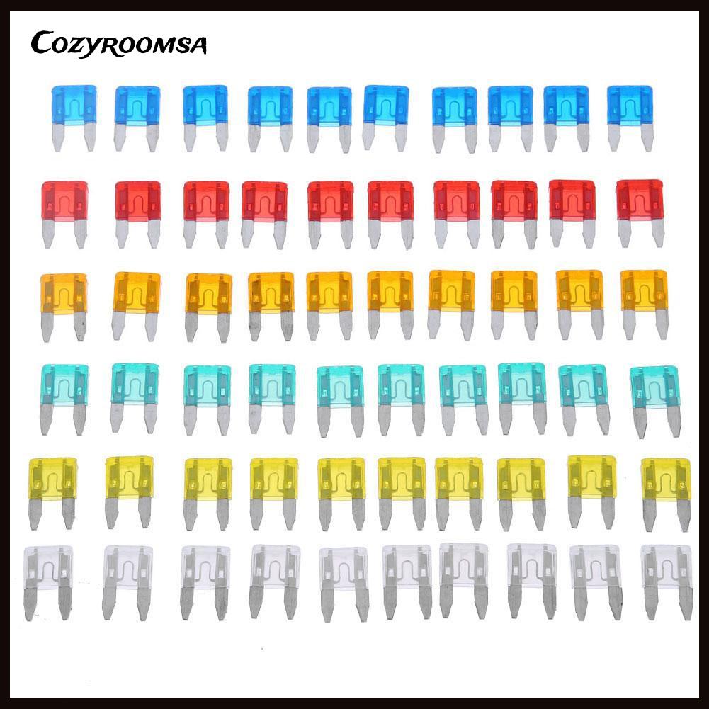 Bộ 60 cầu chì 5A 10A 15A 20A 25A 30A cho xe hơi