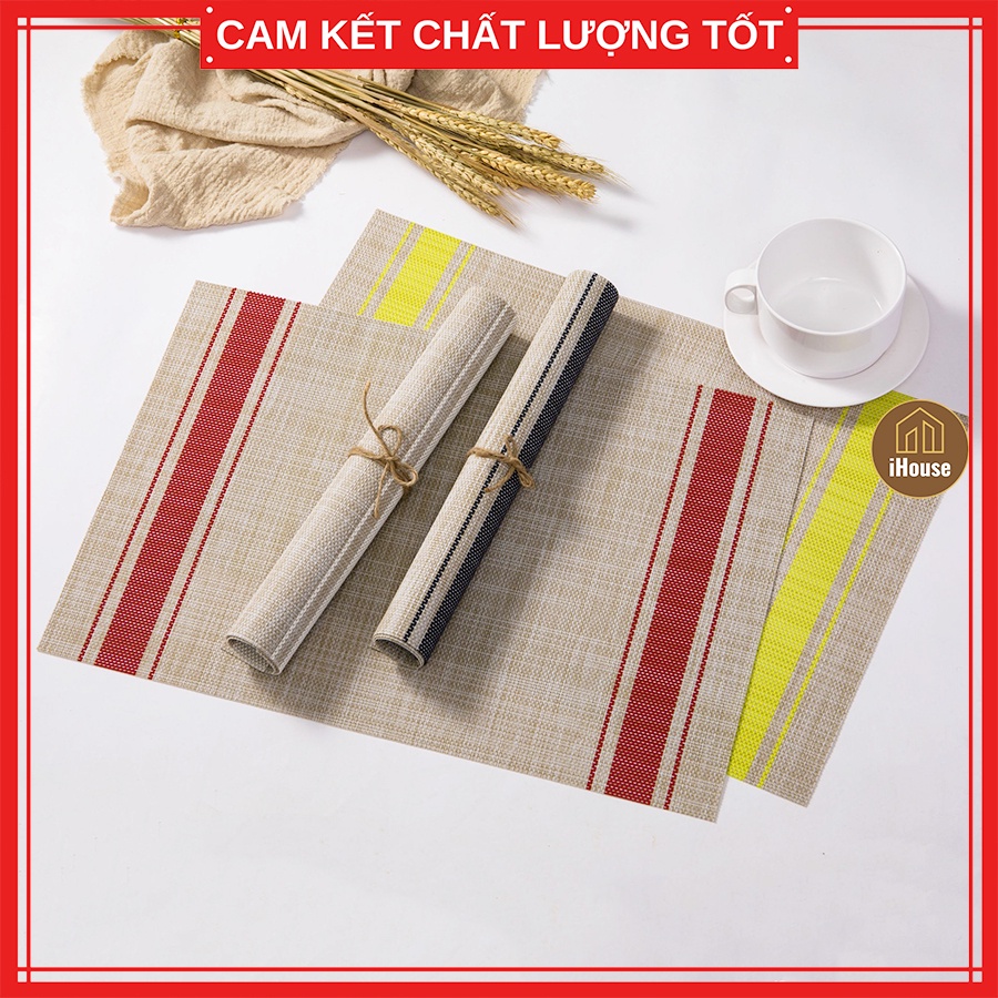 Placemat lót bàn ăn cách nhiệt trẻ trung, Tấm lót bàn ăn cho nhà hàng khách sạn cao cấp sang trọng