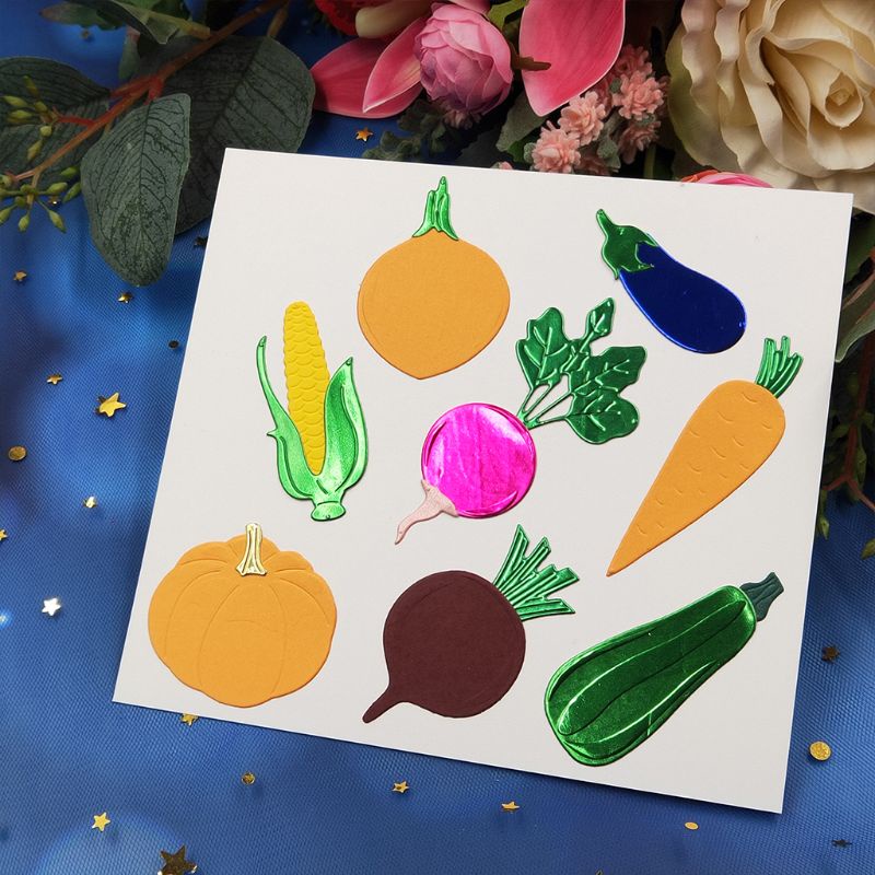 Khuôn Cắt Giấy Làm Từ Kim Loại Hình Rau Củ Trang Trí Scrapbook