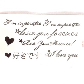 Hình xăm dán chủ đề chữ kí love you forever 10x6cm _ tặng đồng size khi mua từ 5 tấm