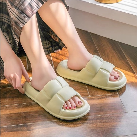 Dép bánh mì nam nữ 703 quai ngang chất liệu EVA đế cao nhẹ êm đi ở nhà đi chơi đẹp giá rẻ