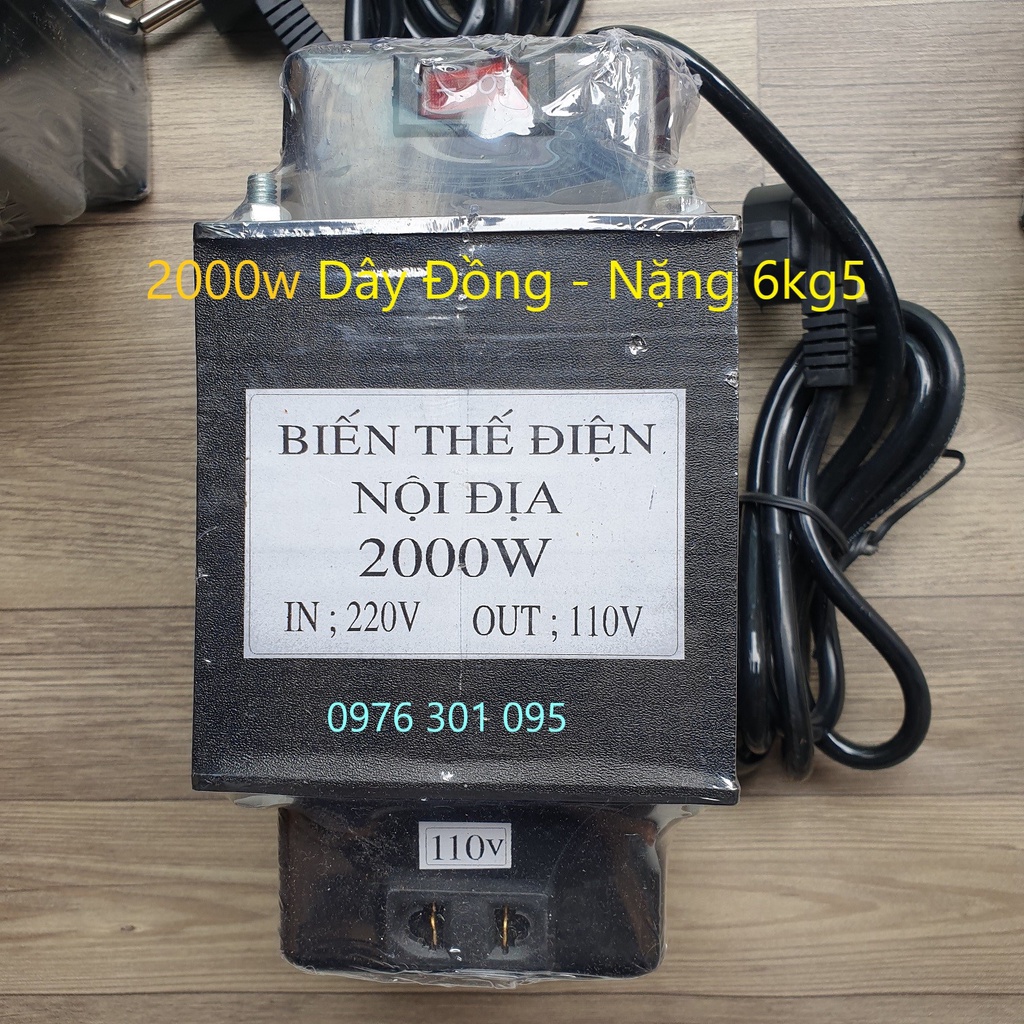 BIẾN ÁP (Biến Thế) CHUYỂN ĐIỆN 220V -&gt; 110v [1000w - 1500w - 2000w]