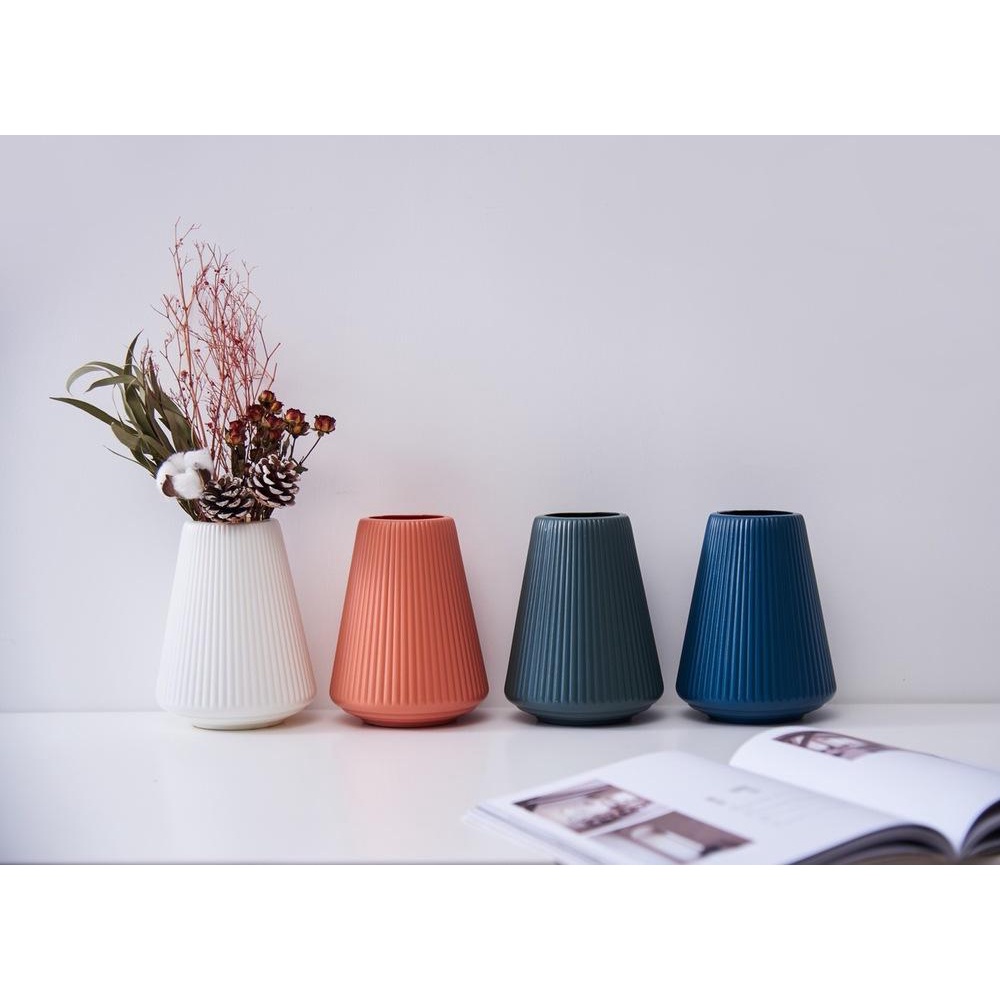Bình Hoa, Lọ Nhựa Cắm Hoa Giả Gốm Phong Cách Bắc Âu Giá Rẻ