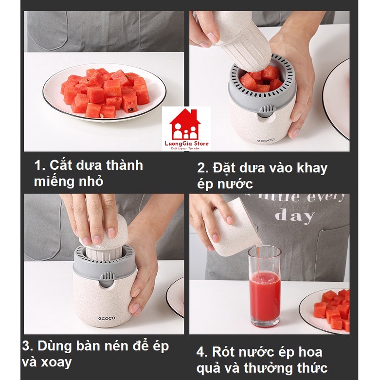 Dụng cụ Vắt cam Và  Nghiền Ép Hoa Quả Lúa Mạch 2 Trong 1 Thông Minh , Ép Trái Cây Mini Cao cấp