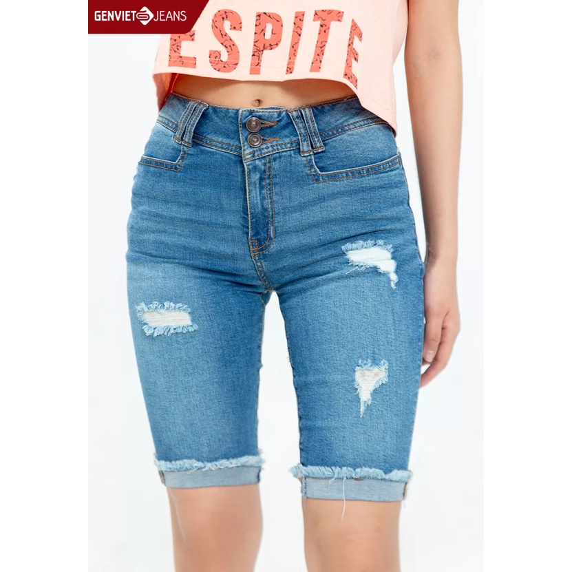 Quần ngố jeans nữ TQ303J965 GENVIET