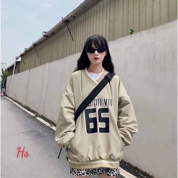 Áo Nỉ Cổ V Số 65 Cao Cấp,Áo Sweater Dáng Rộng Unisex | BigBuy360 - bigbuy360.vn
