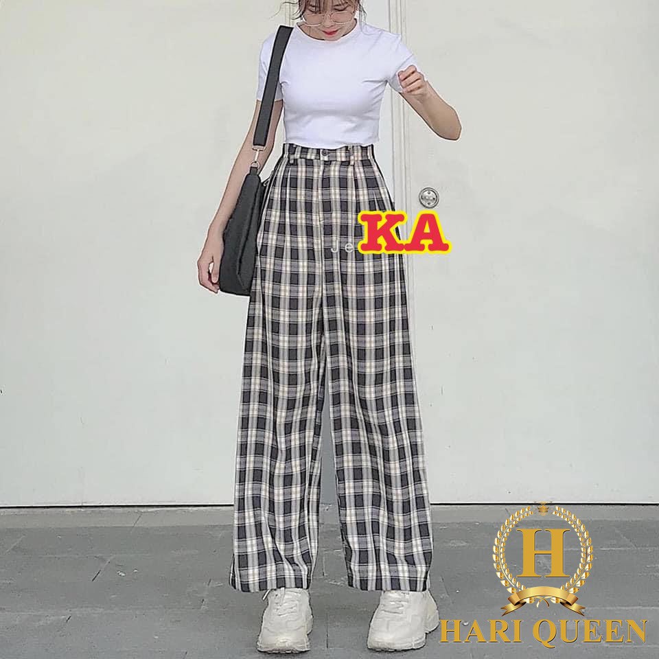 Set áo croptop +quần kẻ KAN0620