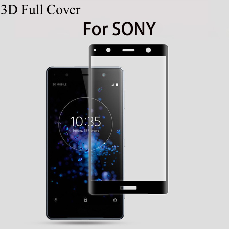 Phim bảo vệ cạnh cong 3D cho Sony Xperia 10 10 Plus L3 XZ4 XZ3 XZ2 XZ XZS X Compact XA3 XA2 Ultra XA1 XA Phone