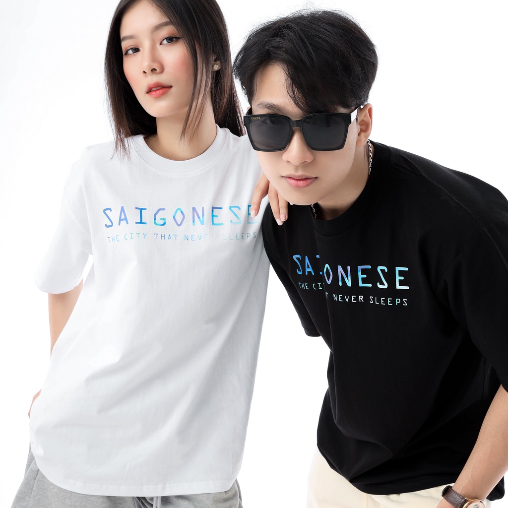 Áo thun Local Brand Teeworld Saigonese - The City That Never Sleeps T-shirt Nam Nữ Trắng Đen Form Rộng Unisex