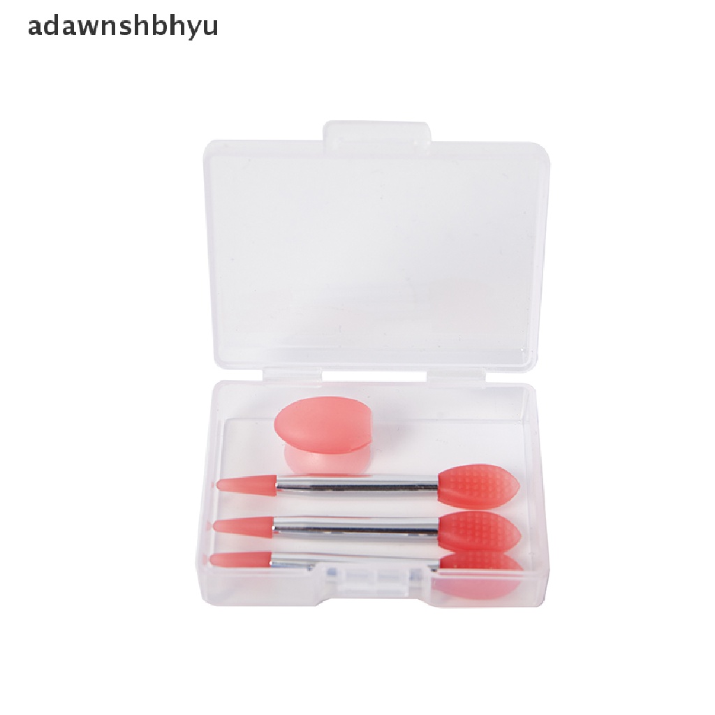 Set 3 Cọ Đắp Mặt Nạ Môi Bằng Silicon Kèm Cốc Hút Chống Bụi