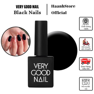 Very good Nail Sơn gel tông màu Đen tinh tế và quyến rũ, Sơn gel Hàn quốc Very good nail chính hãng, màu lẻ 10ml