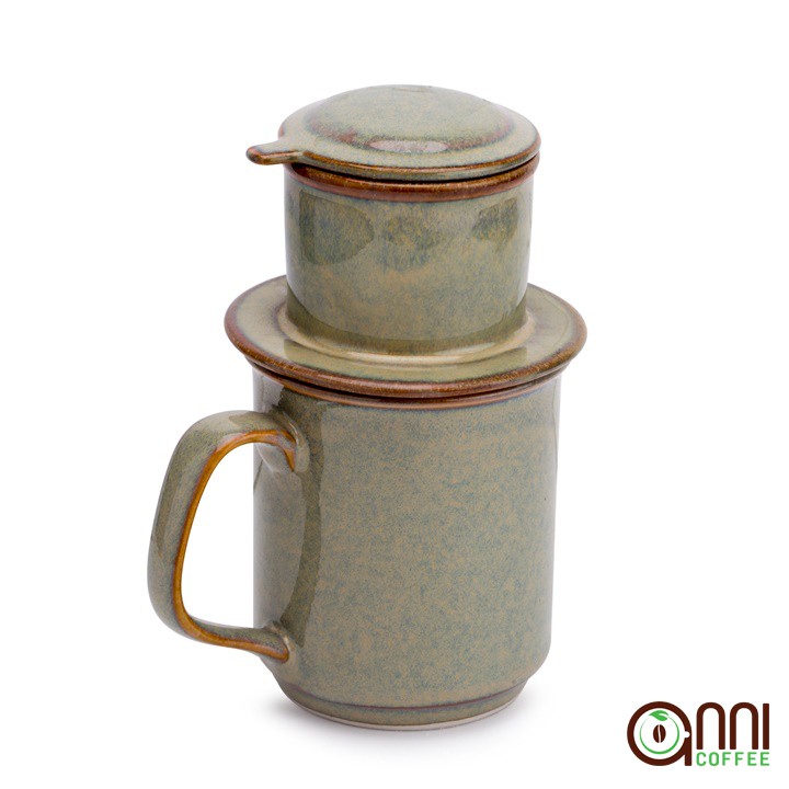 Phin Cà Phê Gốm Bát Tràng Men Ngọc Lam Cao Cấp Anni Coffee