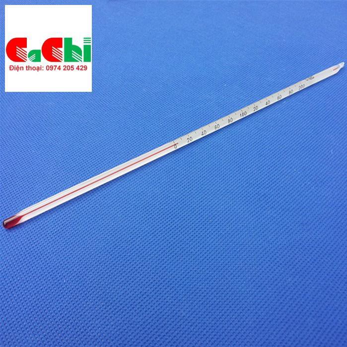 Nhiệt Kế Thủy Ngân, khoảng Đo 0 đến 200 Độ C dài 30cm