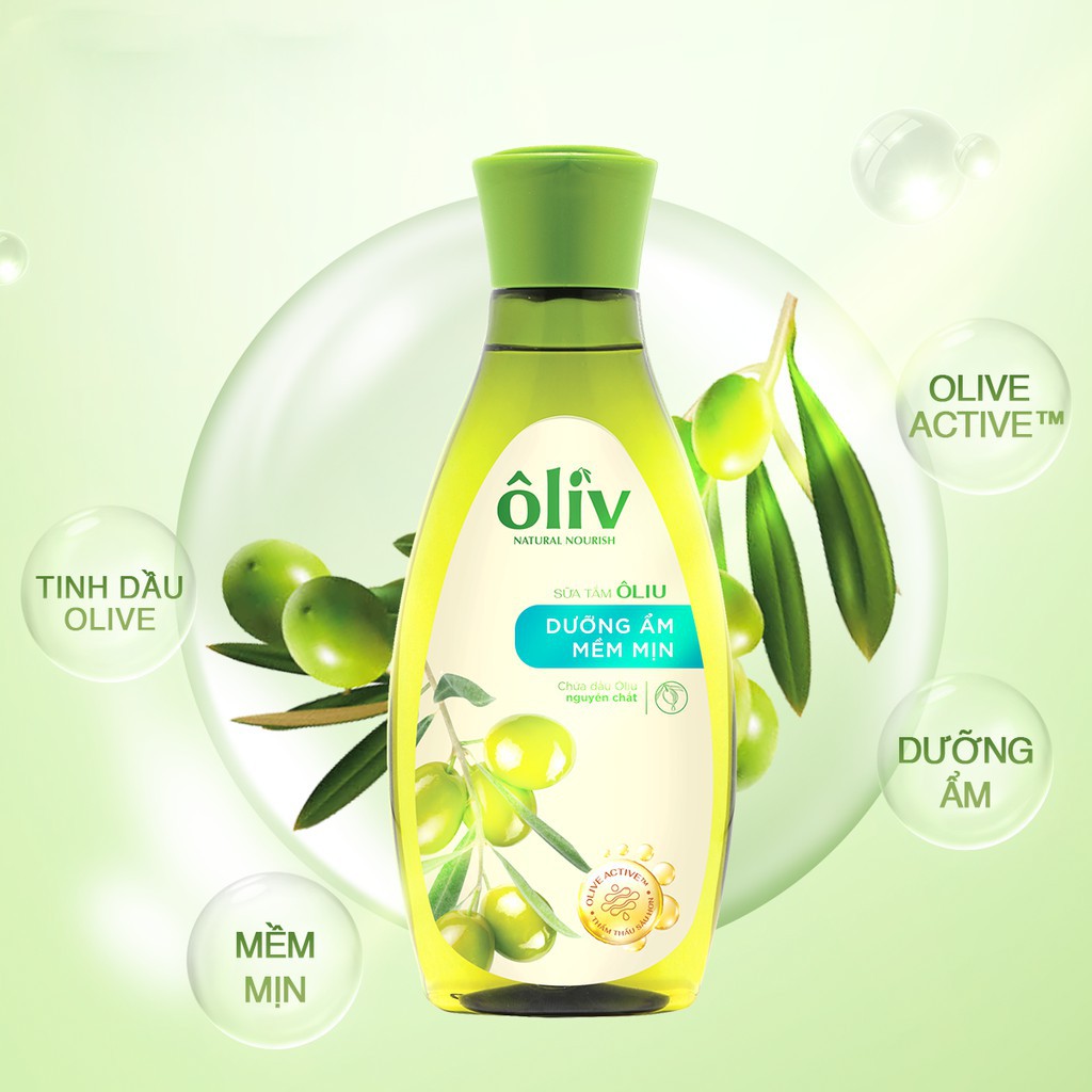 Sữa Tắm Ôliv Natural Nourishing Chứa Ôliu Nguyên Chất Dưỡng Ẩm Mềm Mịn 250ml