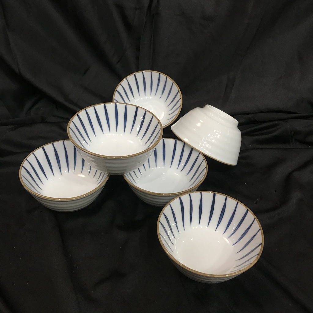 Bát Chấm Sứ, Đĩa Gia Vị Họa Tiết Kẻ Decor - OHOHO HOME