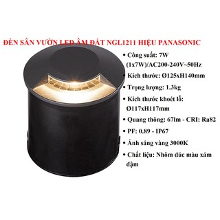 Đèn lối đi sân vườn âm đất led panasonic ngl1211/ ngl1212/ ngl1214, chuyên dụng cho sân vườn, lối đi tiểu cảnh...