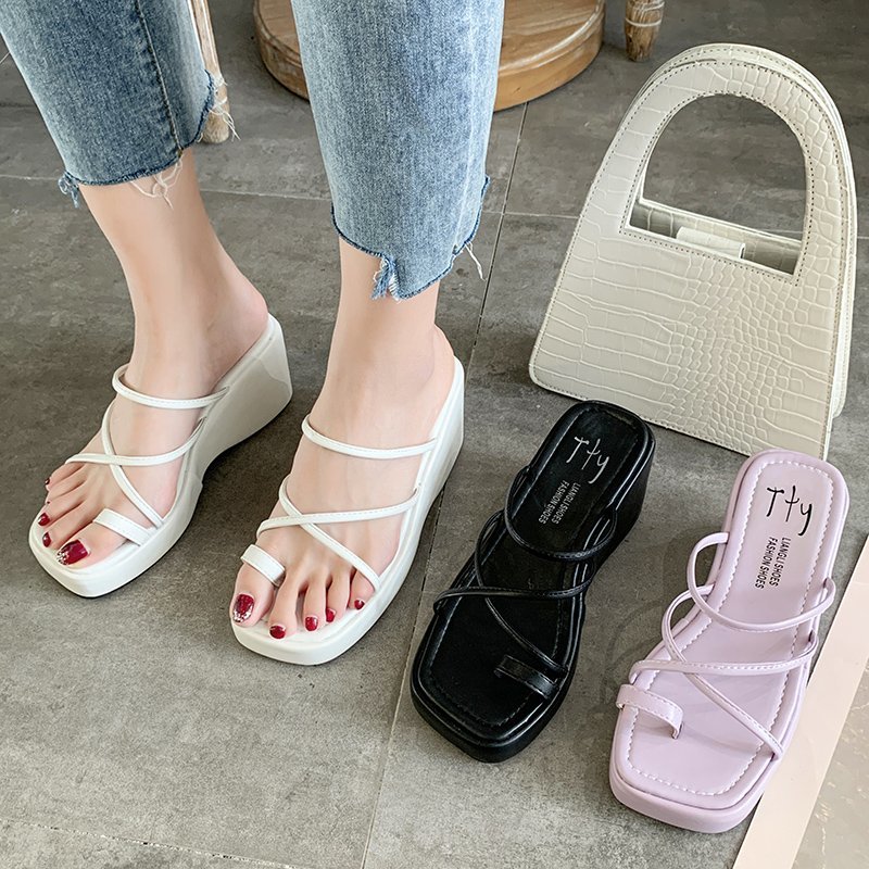 Women's Wedges Summer Slides Heels Strappy