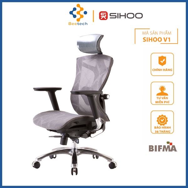 Ghế SIHOO V1 ghế Ergonomic công thái học full lưới tay vịn điều chỉnh 4D thắt lưng điều chỉnh bảo vệ cốt sống