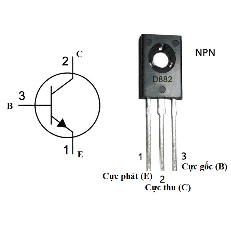 [10 con ]transistor D882 mới