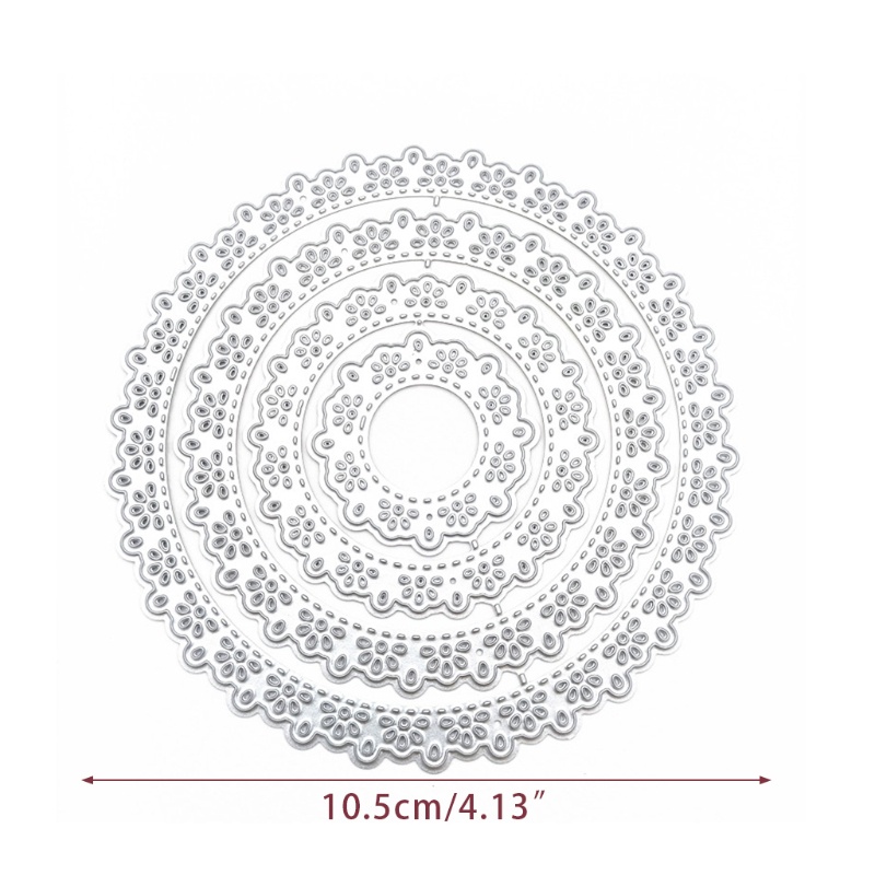 QQ Khuôn Cắt Giấy Kim Loại Hình Thẻ Tròn Độc Đáo Trang Trí Sổ Tay/ Album Ảnh