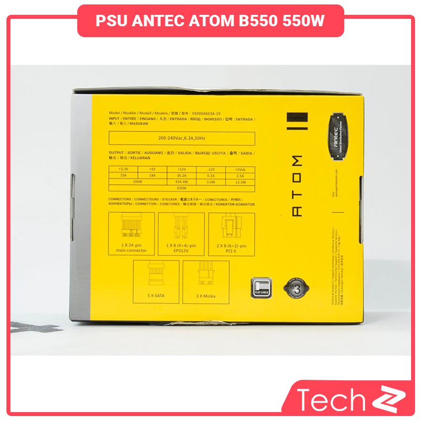 Nguồn máy tính Antec ATOM B550 550W 80 PLUS BRONZE