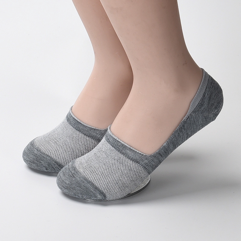 Women and Men Casual Socks Head Mesh Breathable Short Korean Cotton Invisible Socks Foot Sock Non-Slip Hosiery Boat Stocking