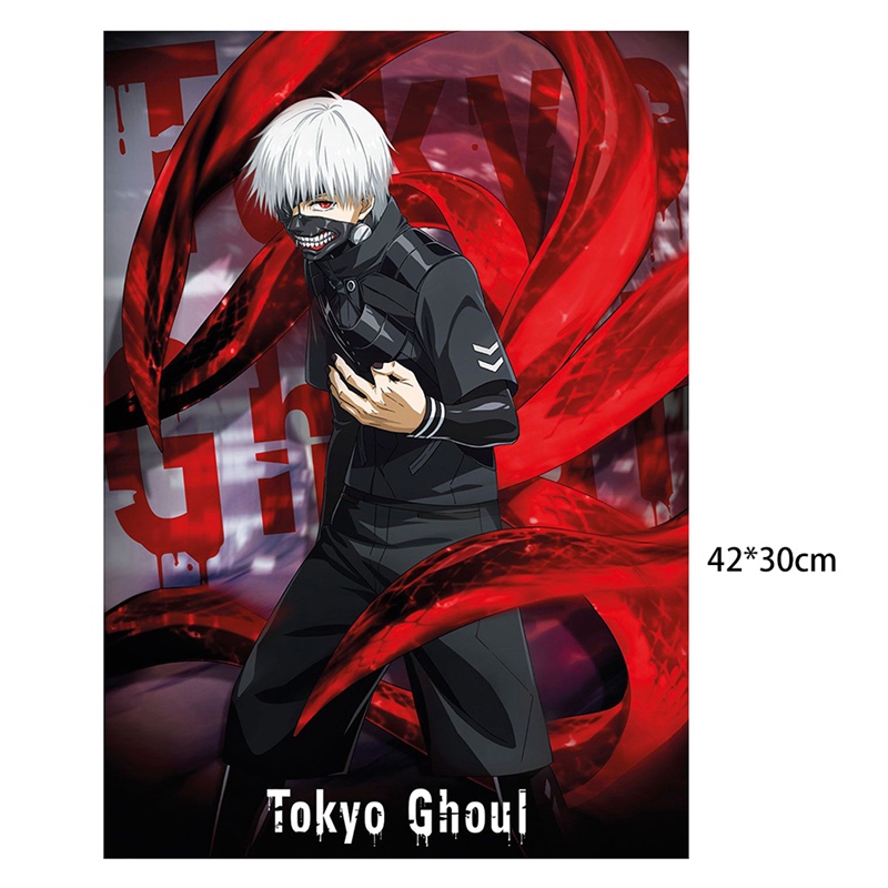 Tấm Áp Phích Treo Tường Trang Trí In Hình Nhân Vật Kaneki Ken Anime Tokyo Ghoul 42x30cm