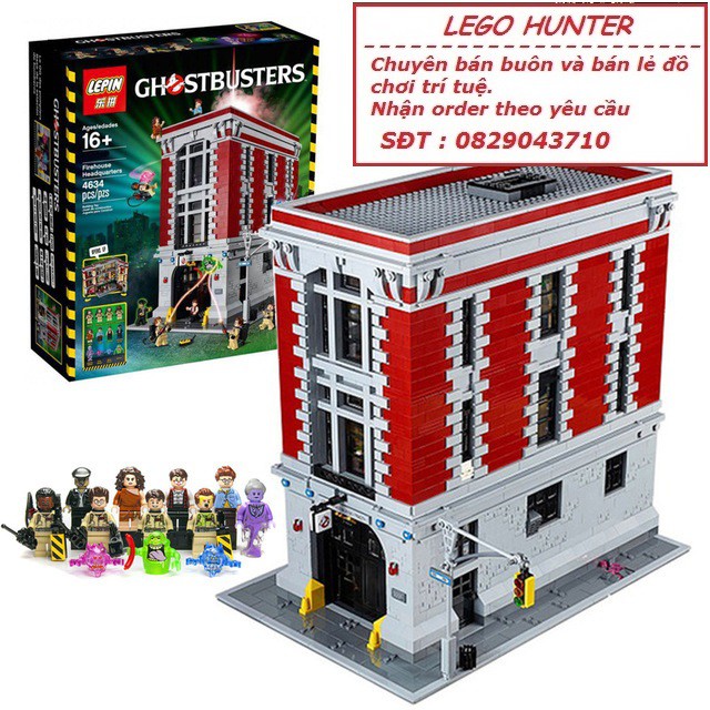 Bộ lắp ráp Lego Lepin 16001 GhostBusters : Firehouse Headquaters