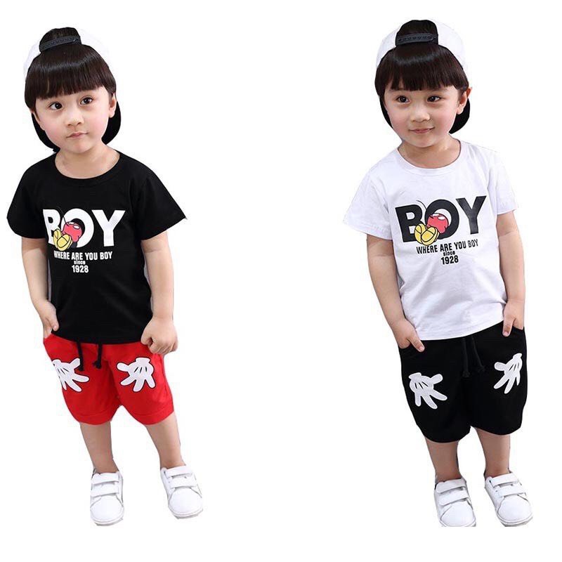 [HCM] Đồ bộ in chữ BOY cho bé trai 6-18kg, vải thun cotton 4 chiều mềm mịn xịn, vải Sài Gòn loại 1