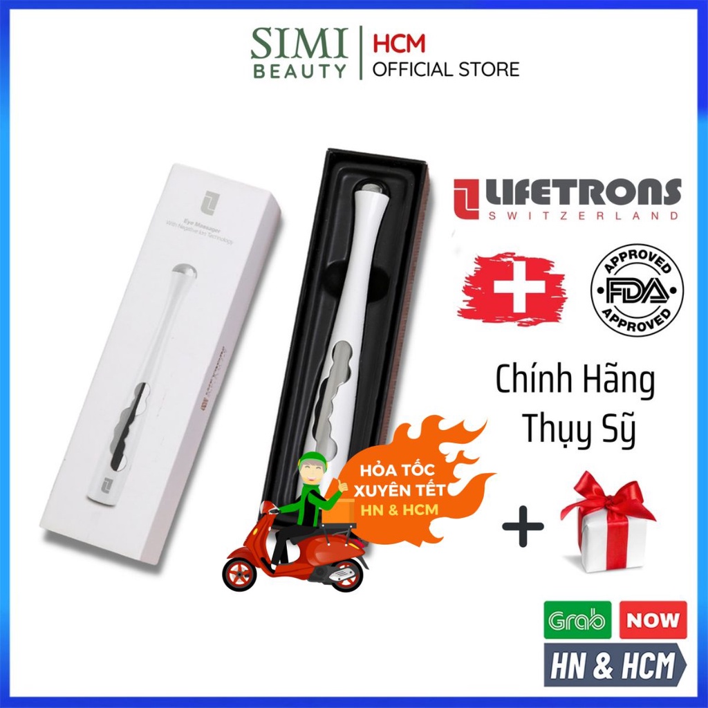 Máy massage mắt cầm tay LIFETRONS EM 100 matxa giảm thâm quầng mờ nếp nhăn mắt máy mát xa mặt chống lão hóa da