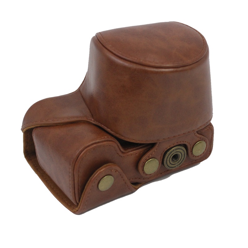 Bao Da PU Đựng Máy Ảnh Sony ZV-E10 ZVE10 Với Ống Kính 16-50mm