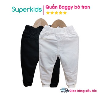 ( Hàng CAO CẤP ) Quần baggy kaki trơn 2 màu cho bé 10-25kg QATE585