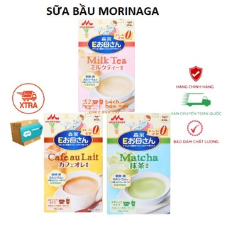 Sữa bầu morinaga nhật bản vị trà xanh/ trà sữa/ cà phê hộp 12 thanh