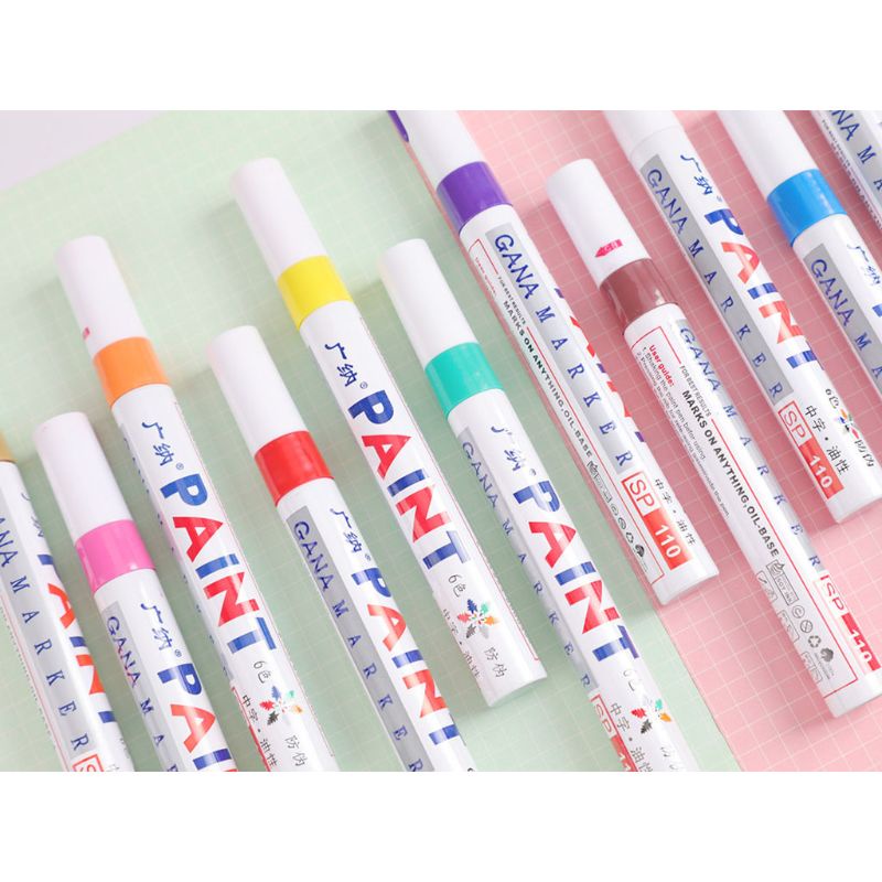 Set 12 Bút Lông Nhiều Màu Vẽ Lốp Xe Chống Nước