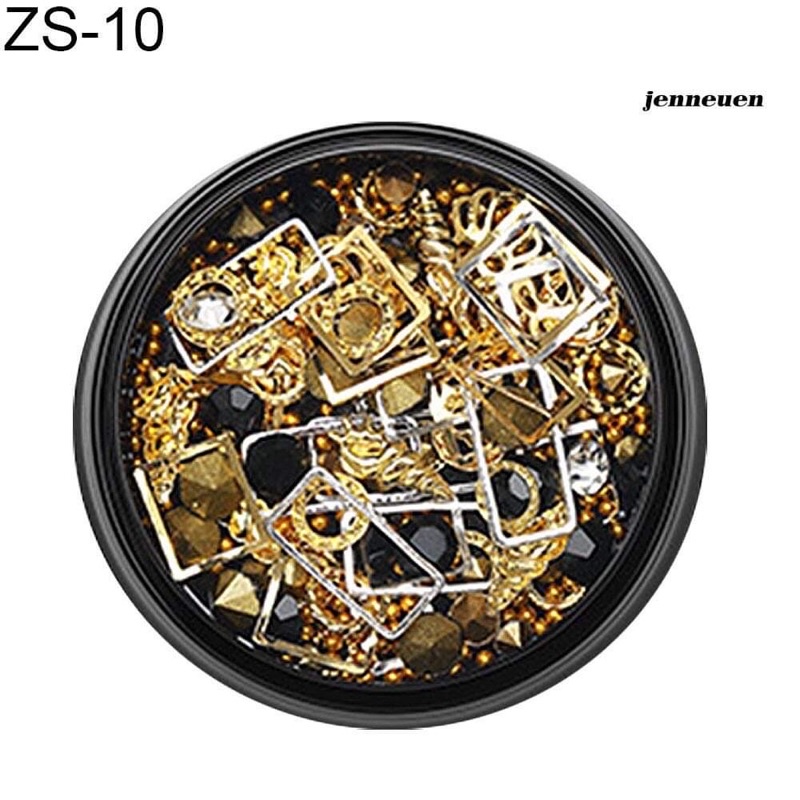 Cham khay vàng tròn trang trí móng siêu xinh