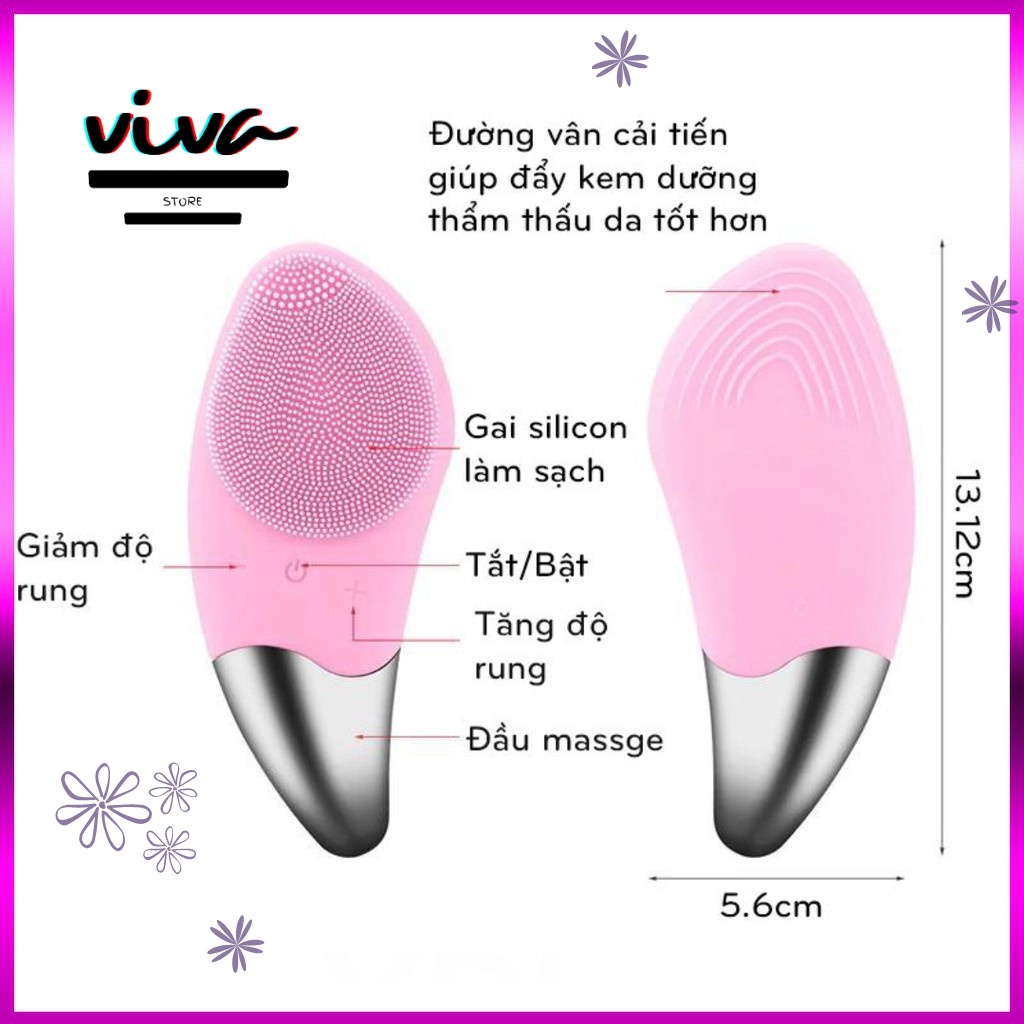 Máy rửa mặt mát xa nâng cơ trẻ hóa CHÍNH HÃNG SILICON CHỐNG NƯỚC BEIERYA BẢO HÀNH 2 THÁNG