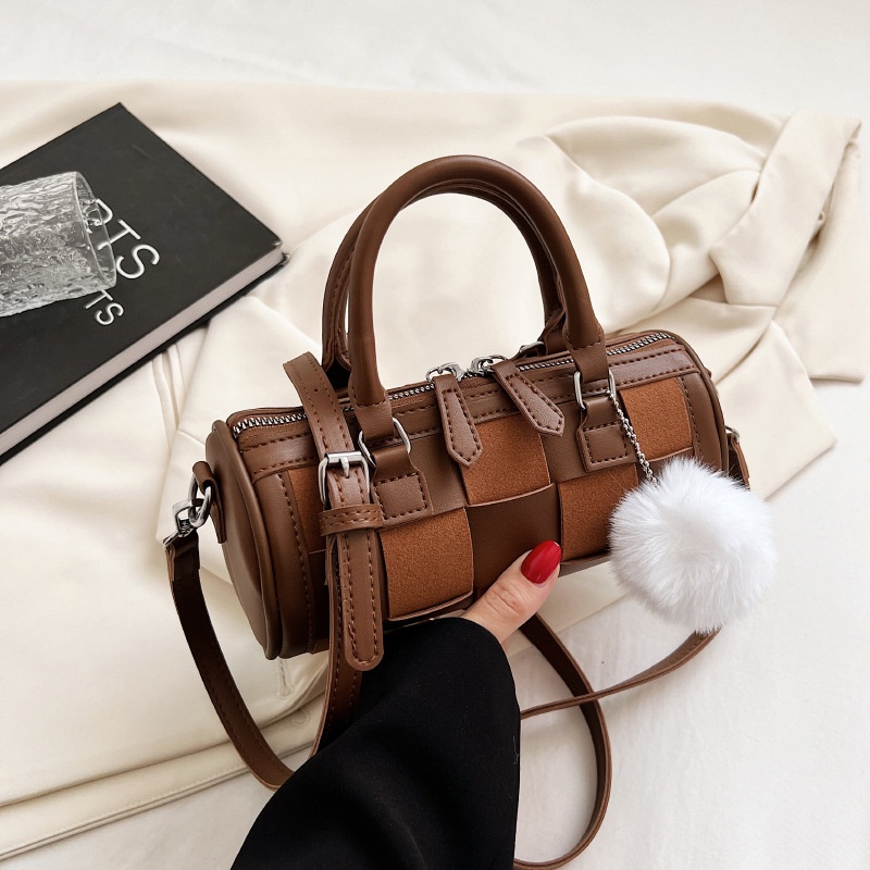 Túi Đeo Chéo Hình Trụ Thiết Kế Mới Thời Trang Mùa Thu Đông Dành Cho Nữ